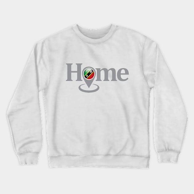 St Kitts and Nevis My Home with Google Maps Locate Icon Crewneck Sweatshirt by IslandConcepts